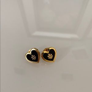 Tory Burch enamel heart earring